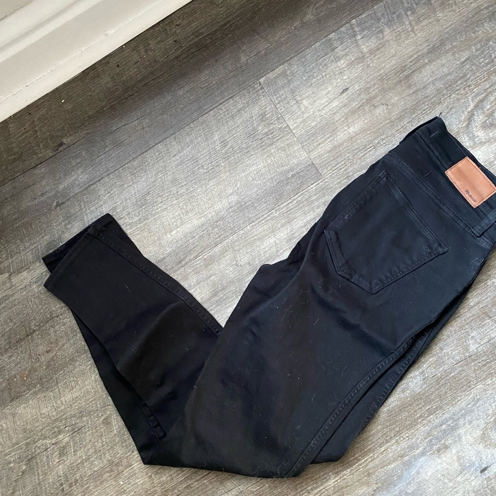 Madewell 10” high rise black skinny jeans